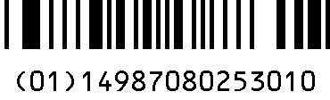 GS1-RSS 販売包装単位：PTP100T