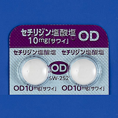 セチリジン塩酸塩OD錠10mg「サワイ」の包装画像1